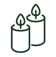 icona candela per decor