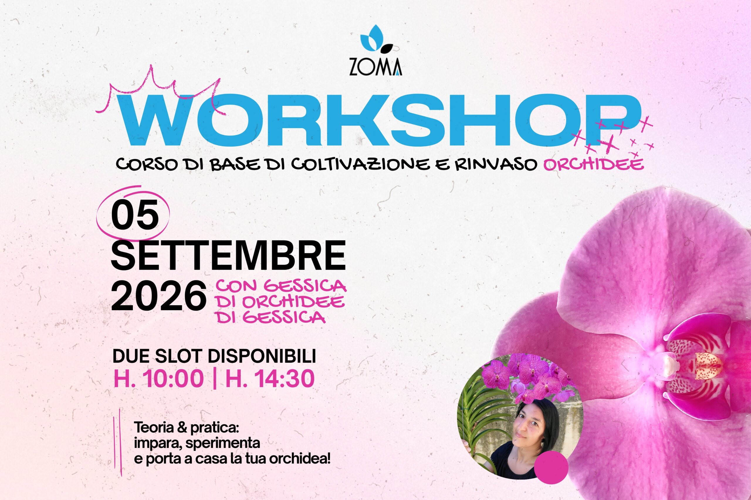 workshop (turno delle 14:30) - Corso di base di coltivazione e rinvaso orchidee